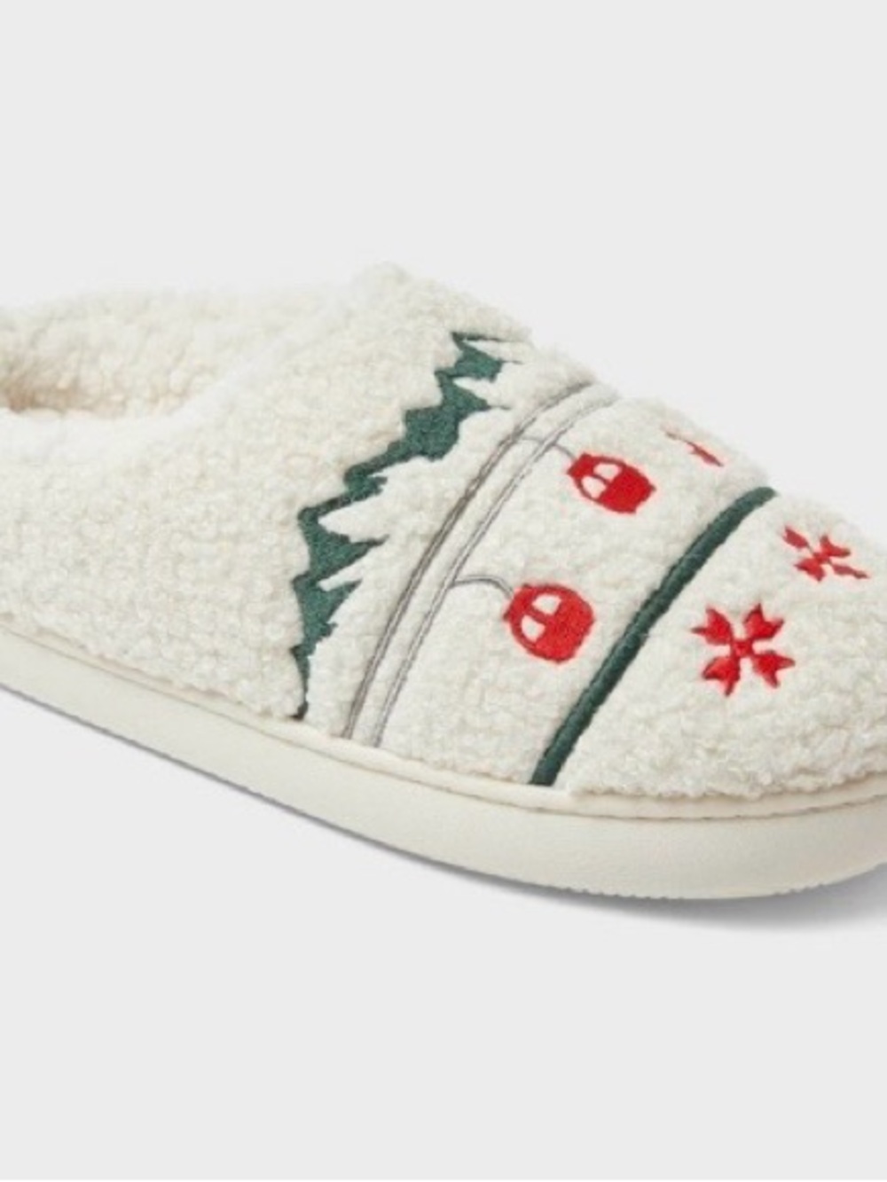Adult Gondola Scuff Slippers - Wondershop™ Cream Size Medium 7/8 new